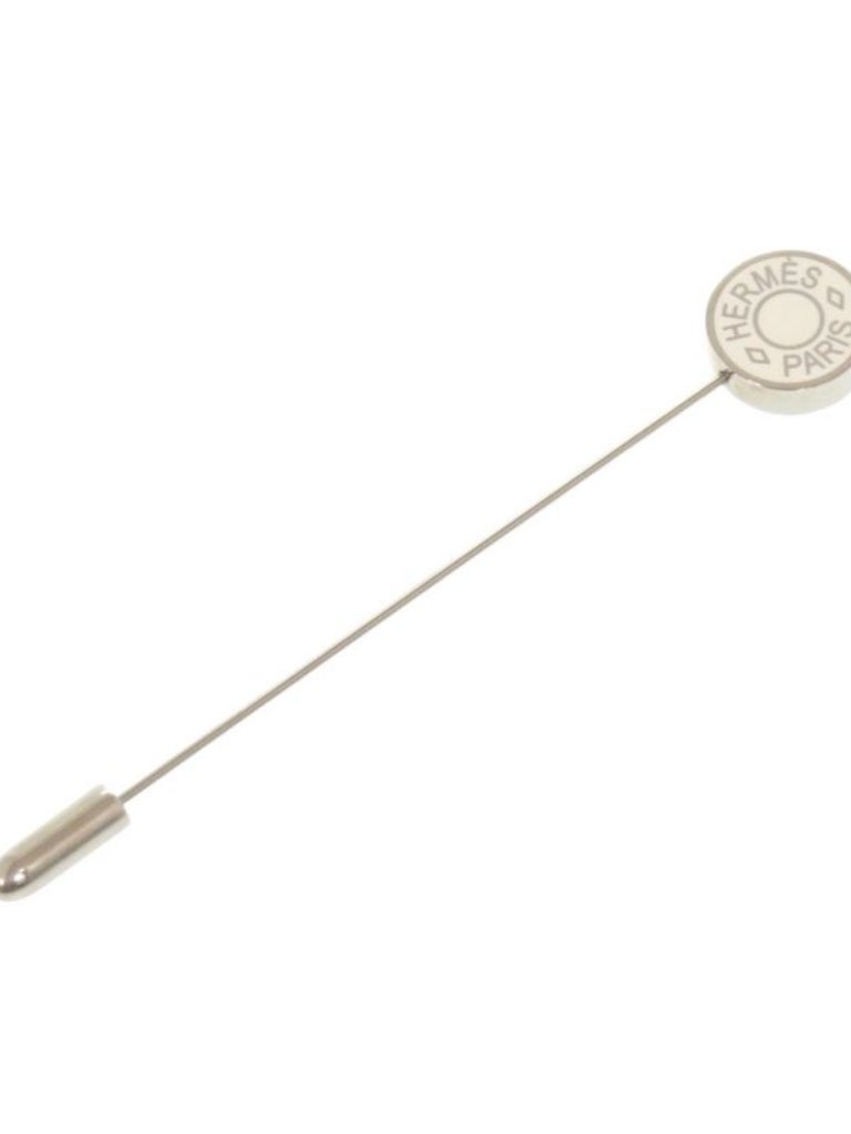Hermes Metal White Pin Brooch 385$